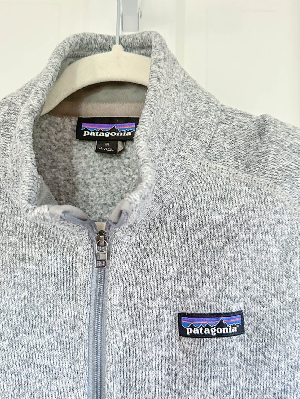 Patagonia Better Sweater Full Zip Jacket Women’s in Grey Birch White Size Medium - Picture 4 of 5